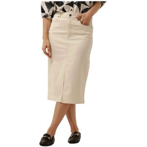 Object - Objellen MW - Midi Rok - Beige - Twill