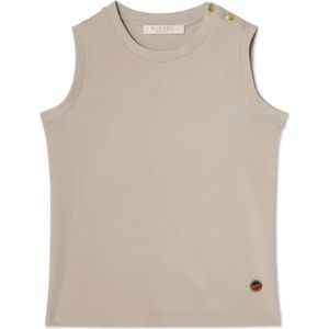 Busnel, Dames, Tops, Beige, Maat: M Leer,