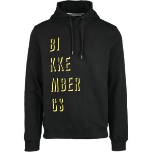 Bikkembergs, Heren, Sweatshirts & Hoodies, Zwart, Maat: S Katoen,