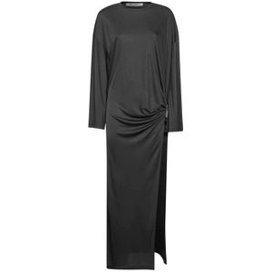 The Attico, Dames, Jurken, Grijs, Maat: 2XS Zijde,