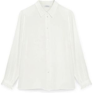 Fiorella Rubino, Dames, Blouses & Shirts, Wit, Maat: 2XL Viscose,