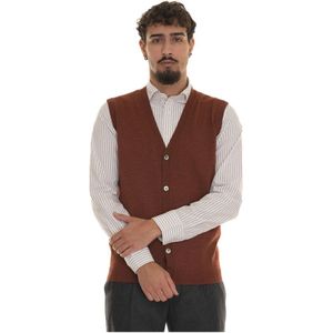 Hindustrie, Heren, Truien, Oranje, Maat: 2XL Wol,