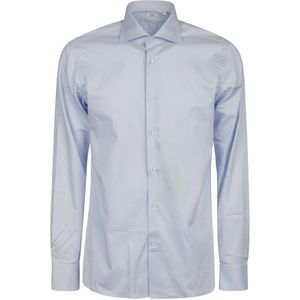 Borriello Napoli, Heren, Overhemden, Blauw, Maat: 2XL Katoen,