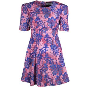 Versace Jeans Couture, Dames, Jurken, Veelkleurig, Maat: M Poliester,