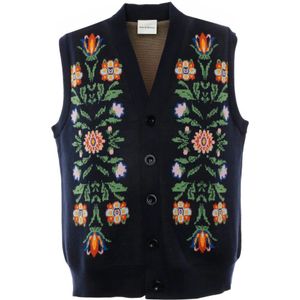 Drole de Monsieur, Heren, Truien, Blauw, Maat: S Katoen,