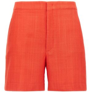 Tagliatore, Dames, Korte broeken, Rood, Maat: S Leer,