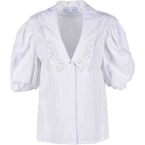 Weili Zheng, Dames, Blouses & Shirts, Wit, Maat: M Katoen,