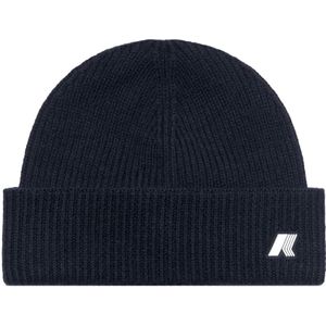 K-Way - Brice Cardigan Stitch Wool Beanie - Blauw - Wol