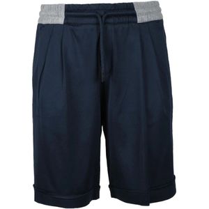 Gran Sasso, Heren, Korte broeken, Blauw, Maat: M Katoen,