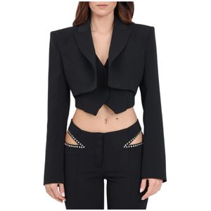 Patrizia Pepe, Dames, Jassen, Zwart, Maat: M Poliester,