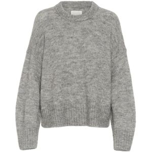 Part Two, Dames, Truien, Grijs, Maat: 2XL Wol,