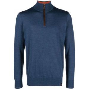 Paul & Shark, Heren, Truien, Blauw, Maat: M Wol,