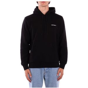 Carhartt Wip, Heren, Sweatshirts & Hoodies, Zwart, Maat: M Katoen,