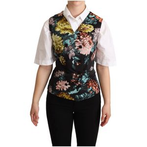 Dolce & Gabbana, Dames, Jassen, Veelkleurig, Maat: 2XS Zijde,