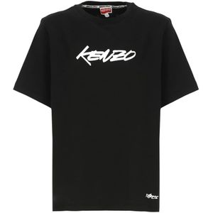 Kenzo, Dames, Tops, Zwart, Maat: XS Katoen,