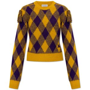 Burberry, Dames, Truien, Geel, Maat: M Wol,