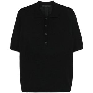 Low Brand, Heren, Tops, Zwart, Maat: XL Nylon,