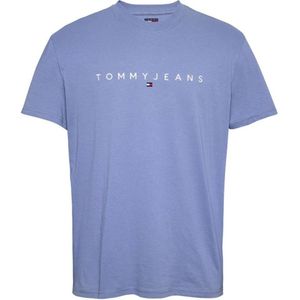Tommy Jeans - TJM REG LINEAR LOGO TEE EXT - T-shirt - Blauw