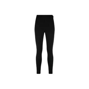 Moncler Zwarte High-Waisted Prestatie Leggings , Black , Dames , Maat: M