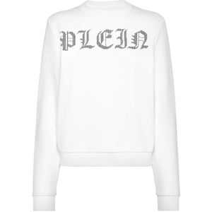 Philipp Plein, Dames, Sweatshirts & Hoodies, Wit, Maat: XS Katoen,