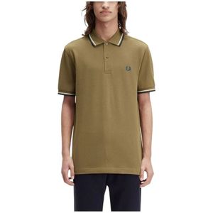Fred Perry, Heren, Tops, Groen, Maat: S Katoen,