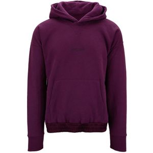 Saint Laurent, Heren, Sweatshirts & Hoodies, Paars, Maat: L Katoen,