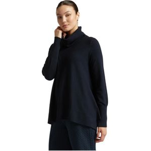 Elena Mirò, Dames, Truien, Blauw, Maat: S Viscose,