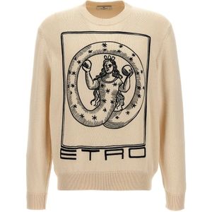 Etro, Heren, Truien, Beige, Maat: L Katoen,