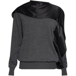 Ferragamo, Dames, Truien, Grijs, Maat: M Zijde,