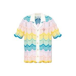 Casablanca Katoenen overhemd , Multicolor , Heren , Maat: XL
