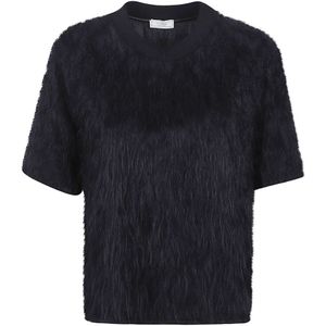 Peserico, Dames, Tops, Zwart, Maat: M Viscose,