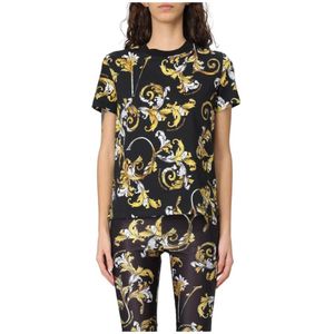 Versace Jeans Couture, Dames, Tops, Zwart, Maat: S Katoen,