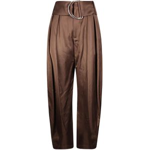 JW Anderson, Dames, Broeken, Bruin, Maat: XS Viscose,