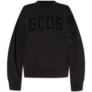 Gcds, Heren, Sweatshirts & Hoodies, Zwart, Maat: L Katoen,