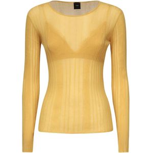 Pinko, Dames, Truien, Geel, Maat: L