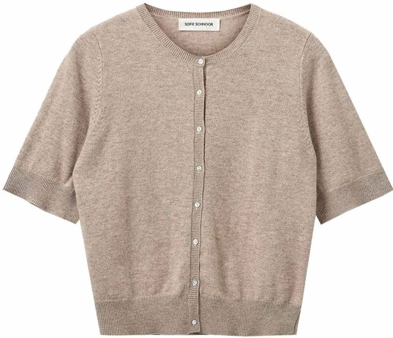 Sofie Schnoor - SunaSW - Damesvest - Korte Mouwen - Regular Pasvorm - 100% Wol