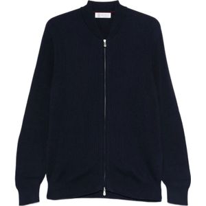 Brunello Cucinelli, Heren, Truien, Blauw, Maat: 2XL