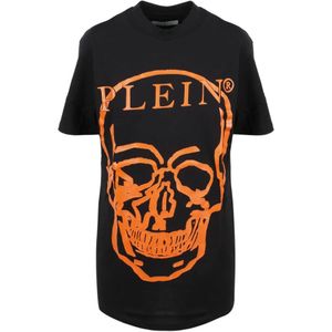 Philipp Plein, Dames, Tops, Zwart, Maat: L Jersey,