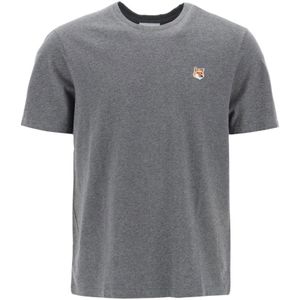 Maison Kitsuné, Heren, Tops, Grijs, Maat: L Katoen,