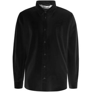 Just Cavalli, Heren, Overhemden, Zwart, Maat: 2XL