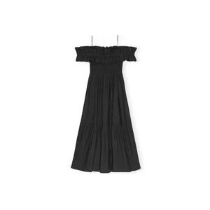 Ganni Maxi Jurken , Black , Dames , Maat: XS