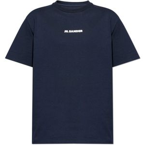 Jil Sander, Heren, Tops, Blauw, Maat: M Katoen,