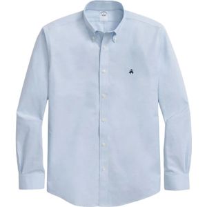 Brooks Brothers, Heren, Overhemden, Blauw, Maat: XL Fleece,