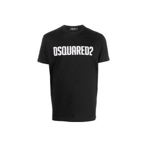 Dsquared2 Zwart T-shirt S74Gd1158 S23009 , Black , Heren , Maat: M