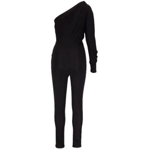 Saint Laurent, Dames, Jumpsuits & Playsuits, Zwart, Maat: M Viscose,