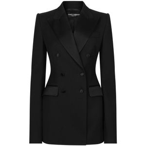 Dolce & Gabbana, Dames, Jassen, Zwart, Maat: XS