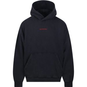 Balenciaga, Heren, Sweatshirts & Hoodies, Blauw, Maat: M Katoen,