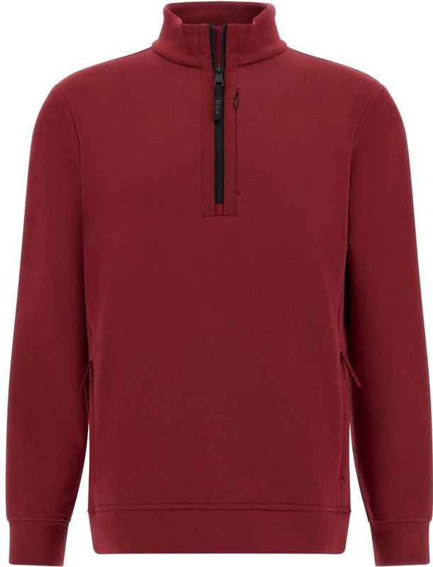 Boggi Milano - B Tech - Sweatshirt - Rood - Half-zip - Katoen