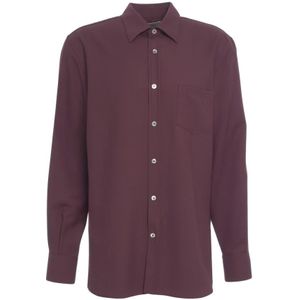 Amaránto, Heren, Overhemden, Bruin, Maat: L Wol,