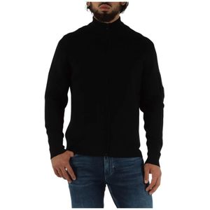 C.P. Company - 19CMKN202A006595A - Vest - Zwart - Re-Wool Lens Full Zip